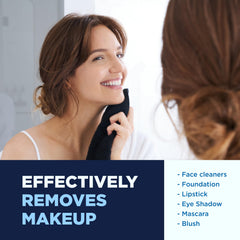 BEN KAUFMAN damp cloth removing mascara demonstrating gentle cleansing