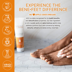 Benefeet ingredient focus on apple cider vinegar emphasizing detox-support benefit