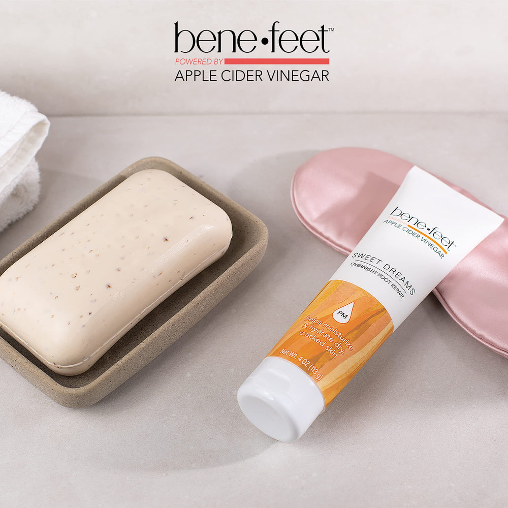 Benefeet used with socks in a nighttime routine showing enhanced absorption benefit