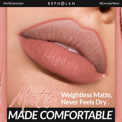 BEPHOLAN liner next to lipstick showing layering and dimension