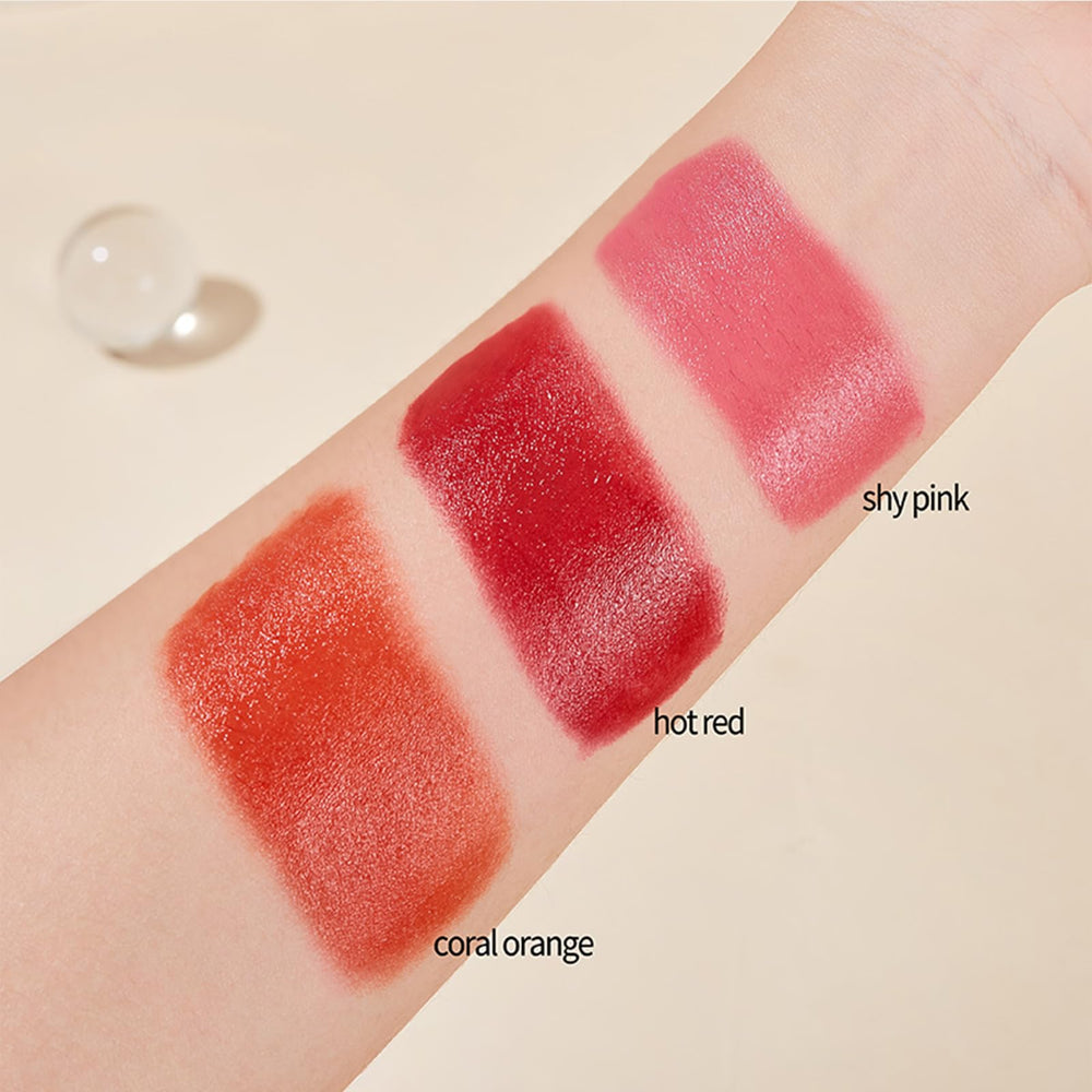BERALLOYE stick applied to cheek showing natural flush that enhances complexion