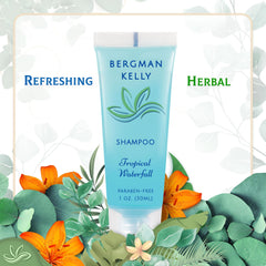 BERGMAN KELLY bottle in hand showing compact travel size convenience