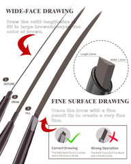 Berinist pencil applied in hand demonstrating easy, natural fill