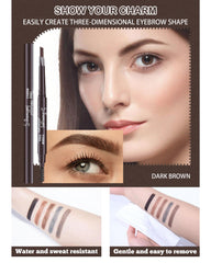 Berinist size comparison with hand showing compact, travel-ready eyebrow pencils and razor