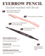 Berinist spoolie brush detail blending color smoothly for a natural groomed brow finish