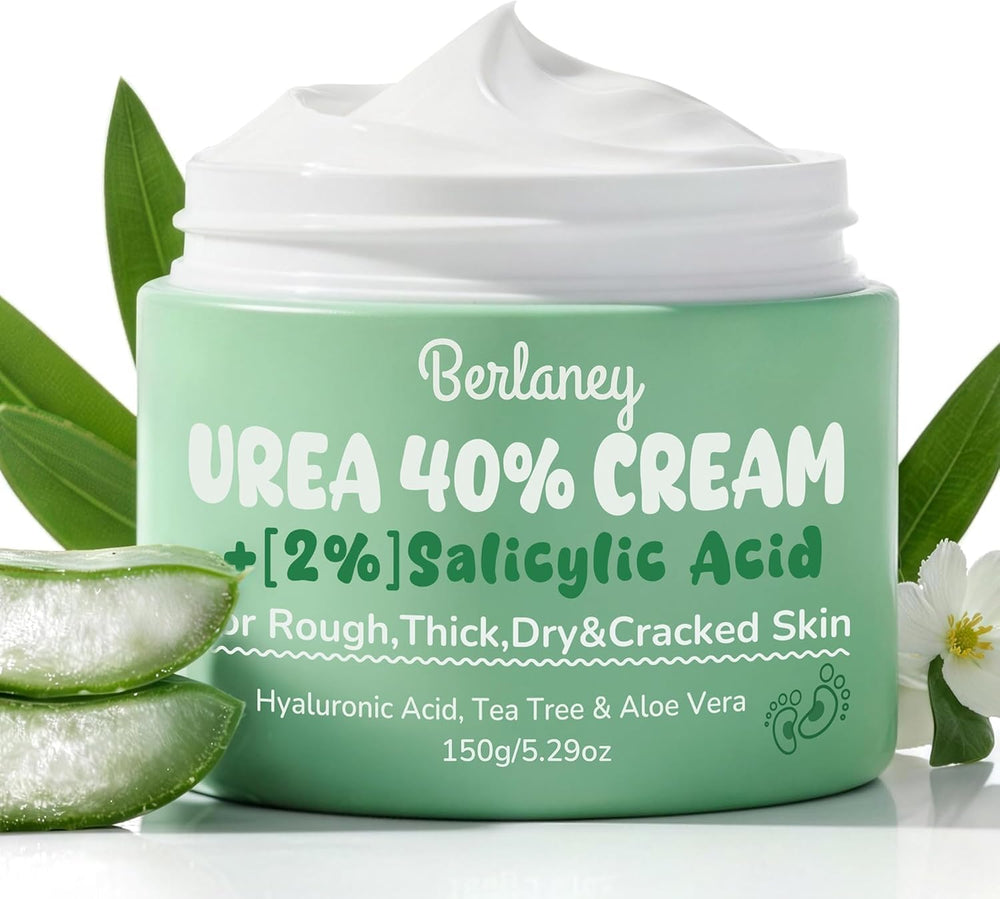 Berlaney front packaging showing 40% urea strength and benefits