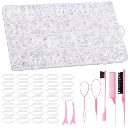 BESARME front packaging showing 1500 clear bands and included tools for organized storage