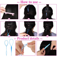 BESARME hair clips and mini bands held in hand demonstrating kit size