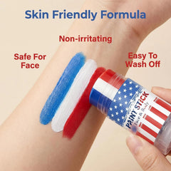 BESHICO paint texture stroke displaying smooth pigmented red white and blue coverage