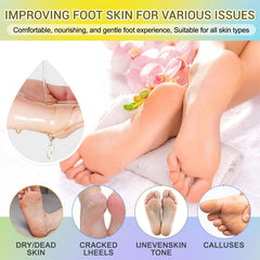 BESNEL before and after feet comparison displaying softer healed heels