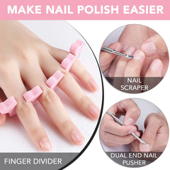 BESNEL metal pusher lifting softened polish revealing gentle removal without harsh scraping