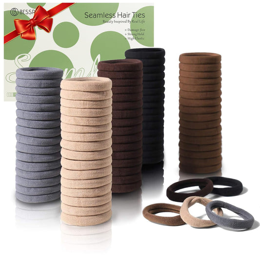 Bessrung front pack showing 100 brown hair ties and value