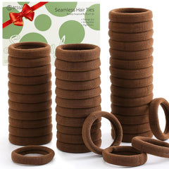 Bessrung front packaging showing 100 dark brown hair ties and value pack