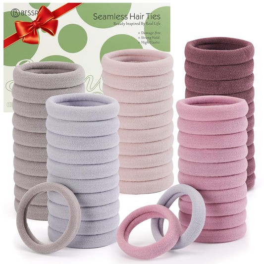 Bessrung front packaging showing 100 pink seamless bands, convenient supply