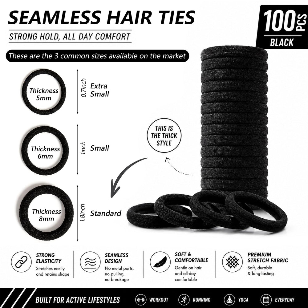 Bessrung hair tie stretched to show elasticity and strong hold benefit