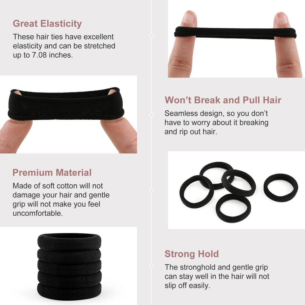 Bessrung hair tie securing a thick ponytail with strong hold