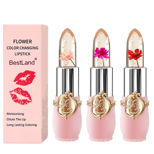 BestLand front view of 3-piece set showing compact cases and flowers, attractive gift appeal