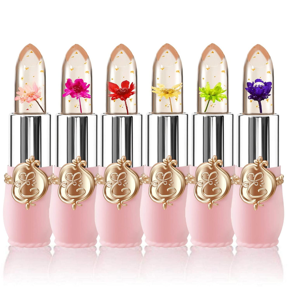 BestLand front view of six tubes showing flowers and golden flakes for gift appeal