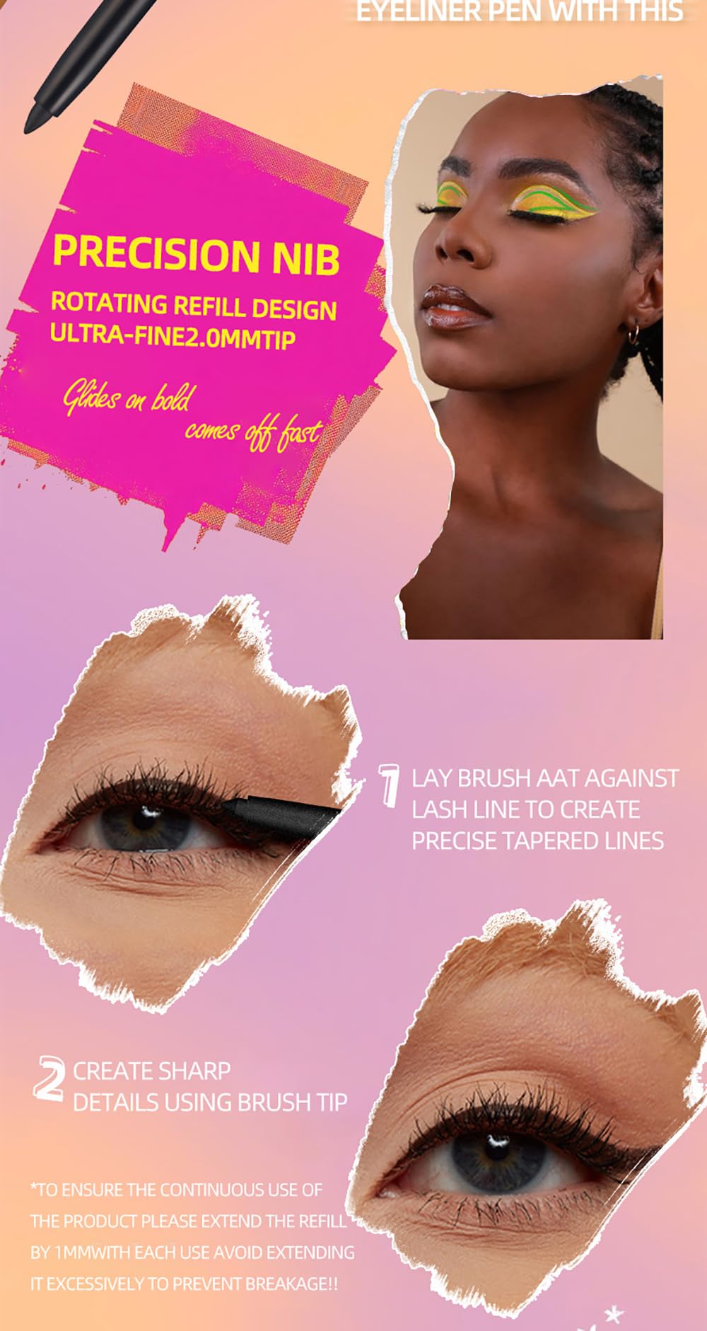 BestLand inner-corner highlight using shimmer liner to brighten eyes