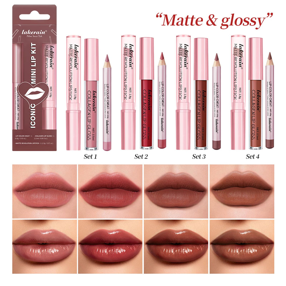 BestLand model wearing set showing bold red-brown lips for confidence