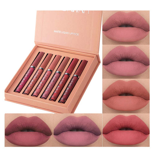 BestLand front packaging showing six matte liquid lipsticks, gift-ready benefit