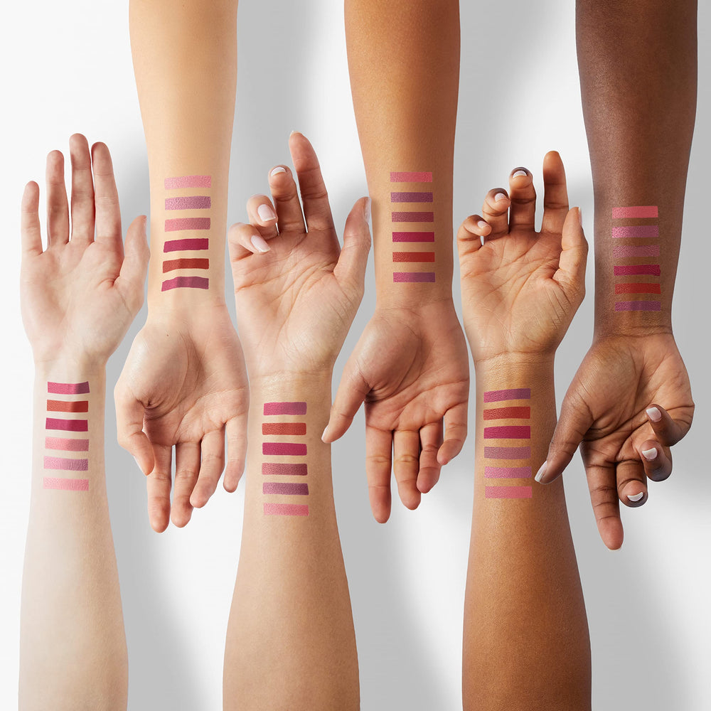 BestLand texture swatches on white surface showing true-to-shade payoff and velvety finish