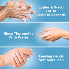 Creamy Betadine foam on hand demonstrating gentle lather and easy spreadability for effective cleansing