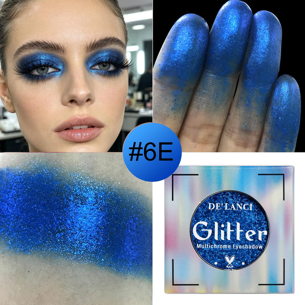 BEUSELF texture close-up revealing velvet pressed glitter and smooth blendability benefit