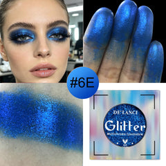 BEUSELF texture close-up revealing velvet pressed glitter and smooth blendability benefit