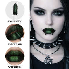 BEUSELF texture macro showing metallic green pigments for high-impact payoff