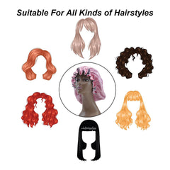 Beutyme size comparison hand holding bonnet showing full-size fit for long hair