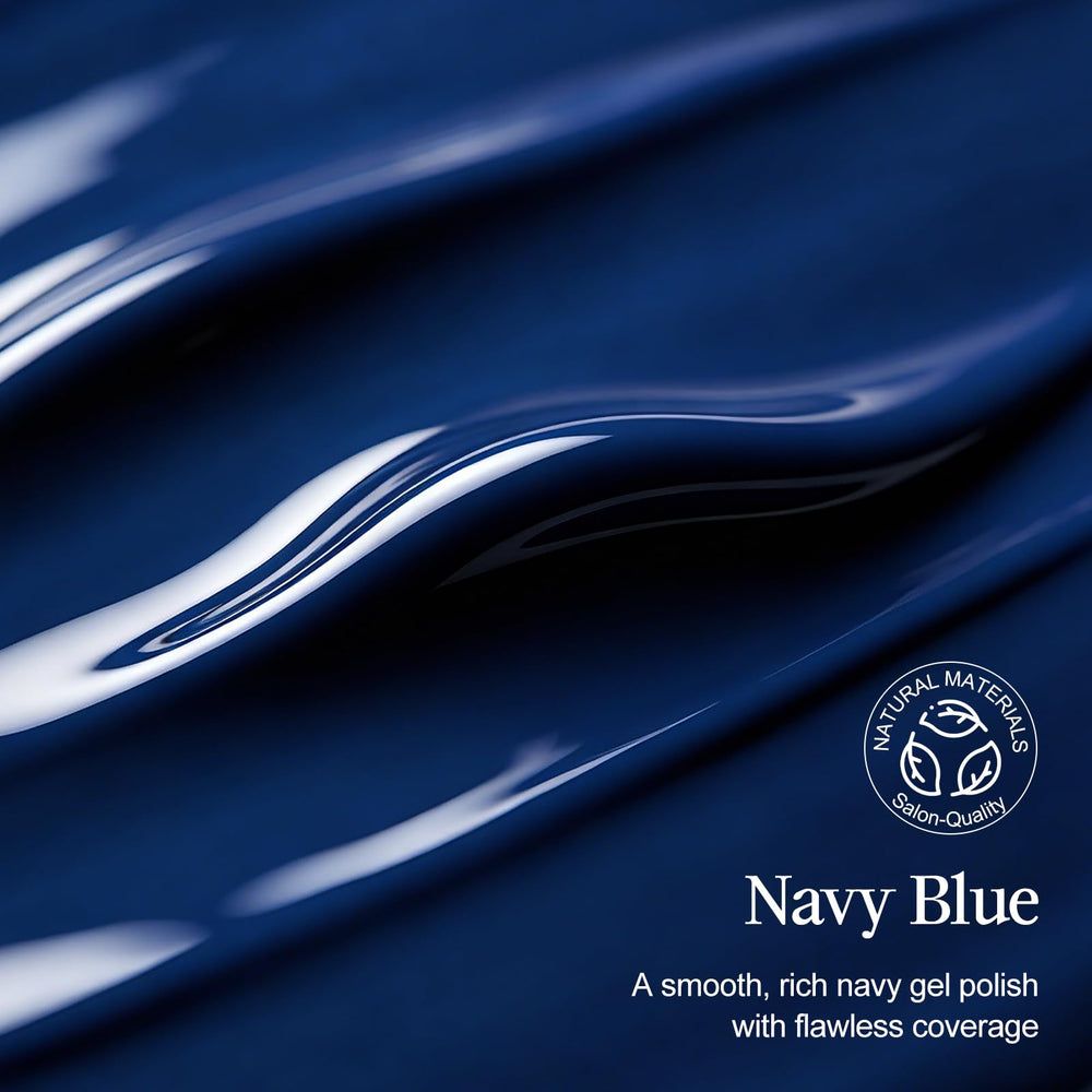 Beuxize nail swatch set displaying navy shades for design inspiration