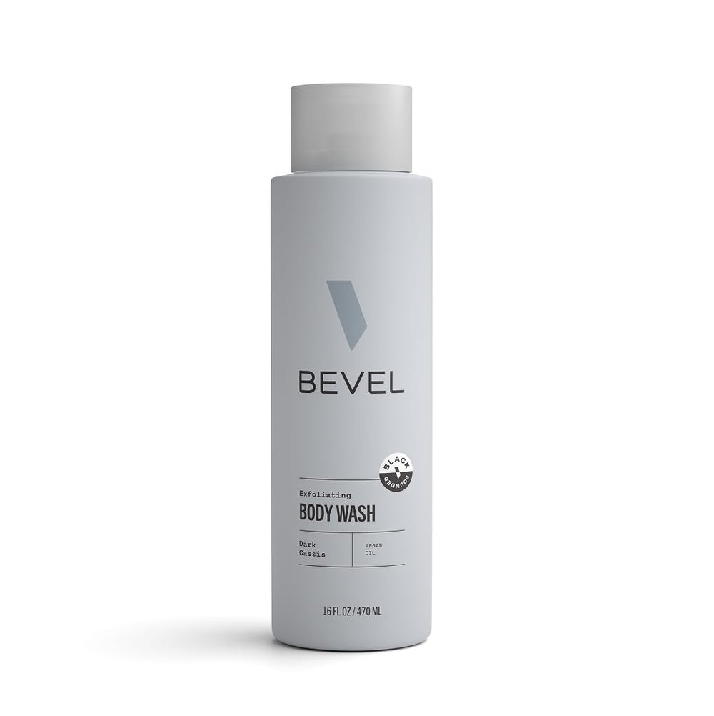 Bevel dark cassis front bottle showing label and 16 oz size, highlights scent