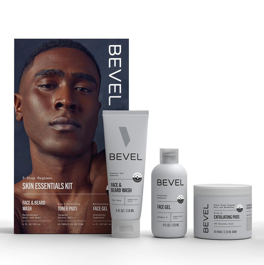 Bevel front packaging kit showing all three products and clear benefits