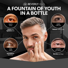 Beverly Hills dropper dispensing serum highlighting precise application and controlled dosing
