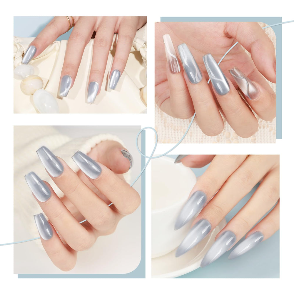 Bevimee application in progress with magnet creating reflective stripe benefit