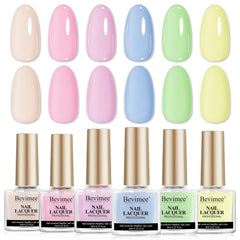 Bevimee front packaging showing six pastel bottles, neat presentation benefit