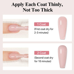 Bevimee polish texture swipe showing sheer coverage and smooth finish benefit