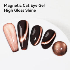 Bevimee brush stroke texture showing holographic brown shimmer for precise application benefit