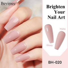 Bevimee polish texture close-up revealing holographic particles for subtle shimmer