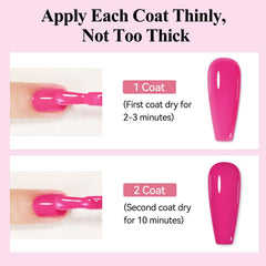 Glossy texture drop of Bevimee polish highlighting high-shine formula