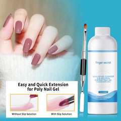 BEVINAS brush shaping poly gel on a nail demonstrating smoother sculpting