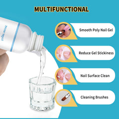 BEVINAS bottle with cleaning pads to show kit size and tidy workspace benefit