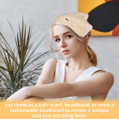 Bewudy wrapped as braided headband showing boho styling and everyday hold