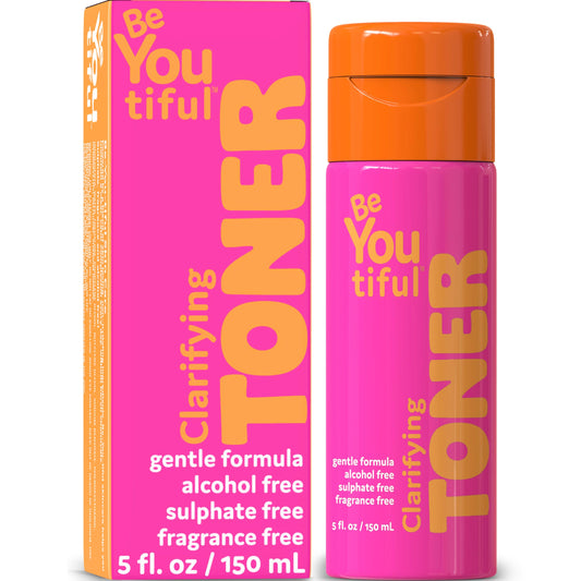 BeYouTiful front bottle view showing clean packaging and gentle formula benefit