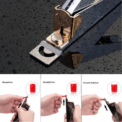 BEZOX close-up of sharp blade edge for precise, clean nail cuts