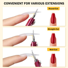 BEZOX demonstration of three cutting angles for versatile nail finishing