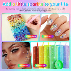bezztito face makeup application with gems, festival-ready sparkle and secure hold