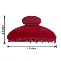 Bgffuy red claw clip side profile illustrating slim silhouette and secure grip