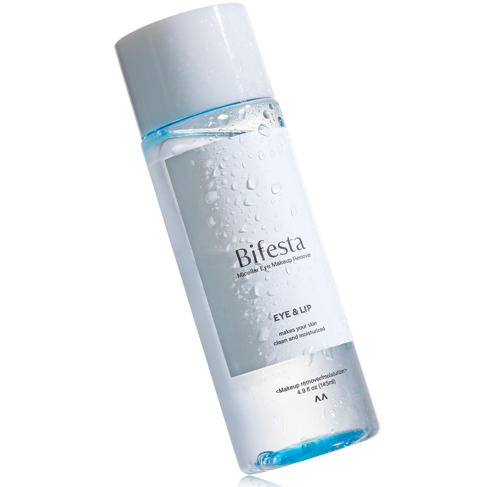 Bifesta front bottle showing label and dual-phase formula for quick makeup removal